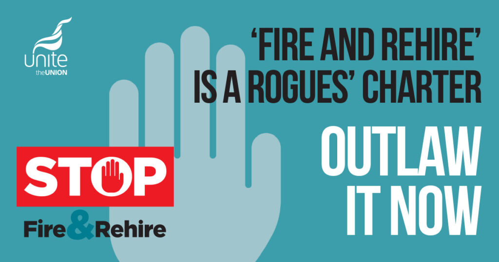 Fire and rehire is a rouges charter