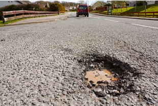 A pothole.